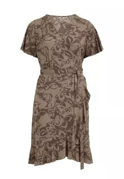 Платье из джерси Curve WE Fashion, зеленое