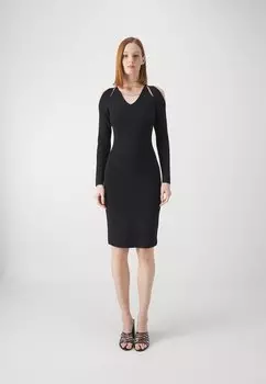 Платье из джерси CUT OUT DRESS KARL LAGERFELD, черный