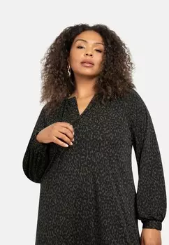 Платье из джерси DASH V-NECK Live Unlimited London, хаки