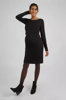 Платье из джерси для беременных и кормящих мам Jojo Maman Bb, черный