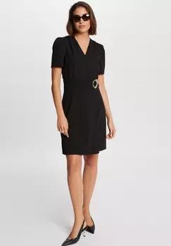 Платье из джерси DRAPED WAISTED MINI Morgan, черный