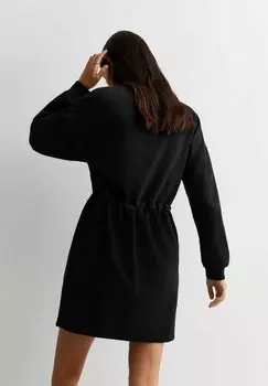 Платье из джерси Drawstring Mini New Look, черный