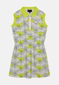 Платье из джерси Dress Girl Emporio Armani, цвет aquila