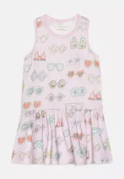 Платье из джерси DRESS GIRL PRINTED SUNGLASSES Stella McCartney Kids, цвет rose