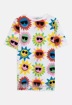Платье из джерси DRESS GIRL PRINTED GRAPHIC SUN Stella McCartney Kids, цвет white