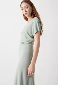 Платье из джерси Dress Long Elastic Waist At Back Cut On Sleeves Marc O'Polo, блекло-мятный