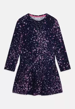 Платье из джерси DRESS MINI BUTTERFLIES AND HEART PRINT happy girls, цвет navy