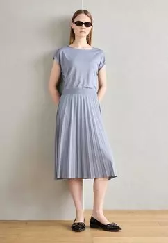 Платье из джерси DRESS SHORT SLEEVE ROUND NECK PLISSE Marc O'Polo, темно-синий