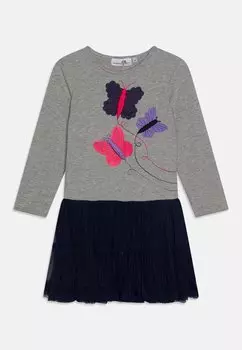 Платье из джерси DRESS SKIRT AND BUTTERFLIES happy girls, цвет grey melange