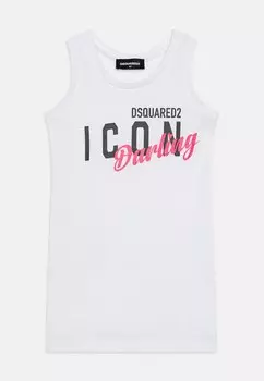 Платье из джерси Dsquared2, цвет white
