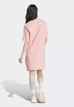 Платье из джерси Essentials 3 Stripes Single Boyfriend Tee adidas Sportswear, розовый