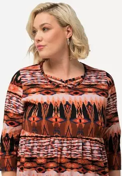 Платье из джерси ETHNIC PRINT EMPIRE A-LINE POCKET Ulla Popken, черный