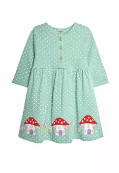 Платье из джерси FAIRY TOADSTOOL APPLIQUE FRONT REGULAR FIT JoJo Maman Bb, зеленый