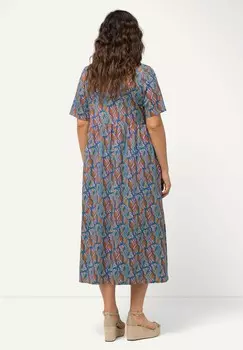 Платье из джерси GEOMETRIC SHORT SLEEVE Ulla Popken, красный
