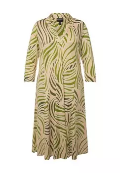 Платье из джерси GODET 3/4 SLEEVE Ulla Popken, бежевый
