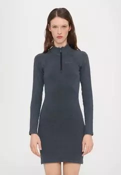 Платье из джерси HALF ZIP DRESS Han Kjbenhavn, антрацит