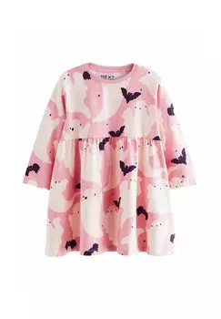 Платье из джерси HALLOWEEN LONG SLEEVE-REGULAR FIT Next, розовый