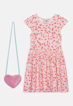 Платье из джерси HEART DRESS WITH SEPARATE SEQUIN HEART POCKET happy girls, цвет candy pink