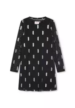 Платье из джерси HUGO Kids, цвет black