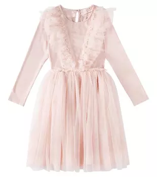 Платье из джерси и тюля Tiny Dancer Tutu Du Monde, цвет blush