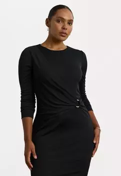 Платье из джерси JERSEY THREE-QUARTER-SLEEVE DRESS - Cocktail dress / Party dress Lauren Ralph Lauren Woman, черный