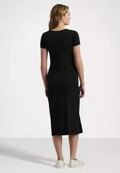Платье из джерси JERSEY TWIST-FRONT MIDI DRESS Ralph Lauren, черный