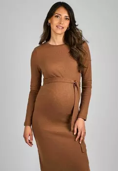 Платье из джерси JoJo Maman Bb, коричневый