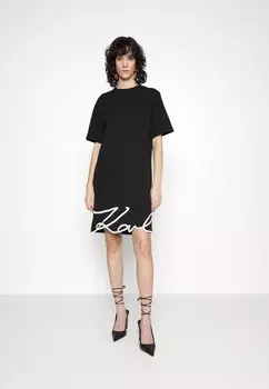 Платье из джерси KARL LAGERFELD, черный