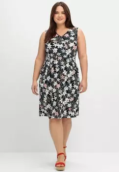 Платье из джерси KNIELANGES Sheego, черный