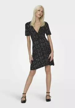 Платье из джерси Kurzes ONLY, черное