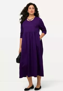 Платье из джерси LANGARM Ulla Popken, цвет tiefes violett