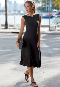 Платье из джерси LASCANA, цвет schwarz