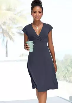 Платье из джерси LASCANA, синий