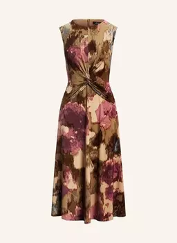 Платье из джерси LAUREN RALPH LAUREN, цвет HELLBRAUN/FUCHSIA/OLIV