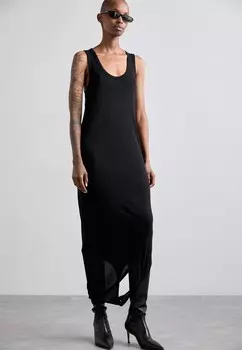 Платье из джерси LAYER TANK GLOSS Helmut Lang, черный