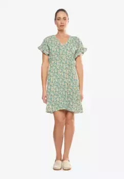 Платье из джерси Le Temps Des Cerises с женственным V-образным вырезом, желтый