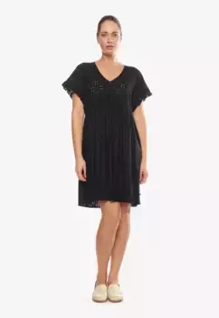Платье из джерси Le Temps Des Cerises с модным кружевным узором, черный