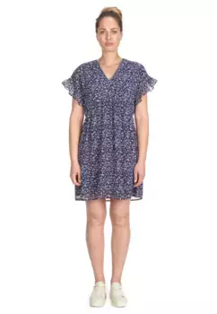 Платье из джерси Le Temps Des Cerises "PAOLA" с великолепным животным принтом, синий