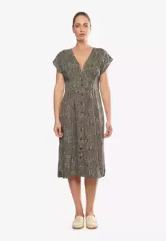 Платье из джерси Le Temps Des Cerises с цветочным узором по всей поверхности, хаки