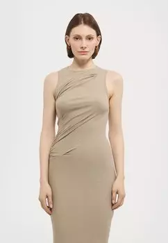 Платье из джерси Loire Faithfull the brand, коричнево-серый