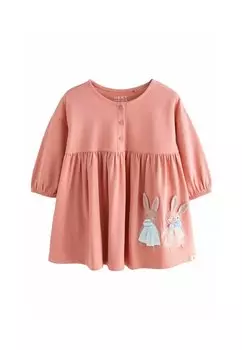 Платье из джерси LONG SLEEVE Next, фуксия