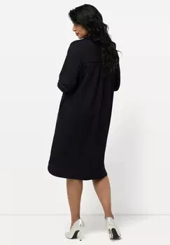 Платье из джерси LONG SLEEVE PUNTO DI ROMA Ulla Popken, темно-синий