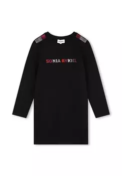 Платье из джерси MANCHES LONGUES Sonia Rykiel, черный