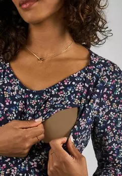 Платье из джерси MATERNITY AND NURSING PRETTY FLORAL-REGULAR FIT JoJo Maman Bb, синий