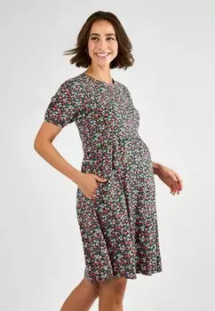 Платье из джерси MATERNITY FIT - DOUBLE LAYER NURSING JoJo Maman Bb, черный
