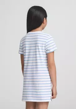 Платье из джерси MAXI A RIGHE CON SCRITTA Terranova, цвет Azzurro