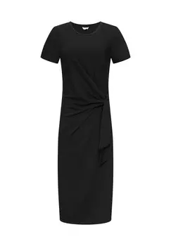 Платье из джерси MIDI AUS STRETCH MIT KNOTENDETAIL s.Oliver, черный