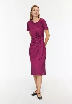 Платье из джерси MIDI AUS STRETCH MIT KNOTENDETAIL s.Oliver, розовый