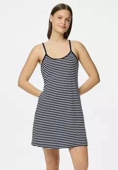 Платье из джерси MIDI PCSOFFI TRGER Pieces, темно-синий