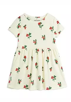 Платье из джерси Mini Rodini, слоновая кость